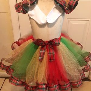 Christmas tutu and matching ruffle socks